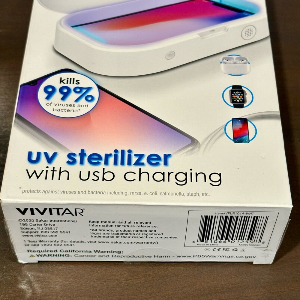 UV Sterilizer with USB Charging - White - Picture 3 of 6